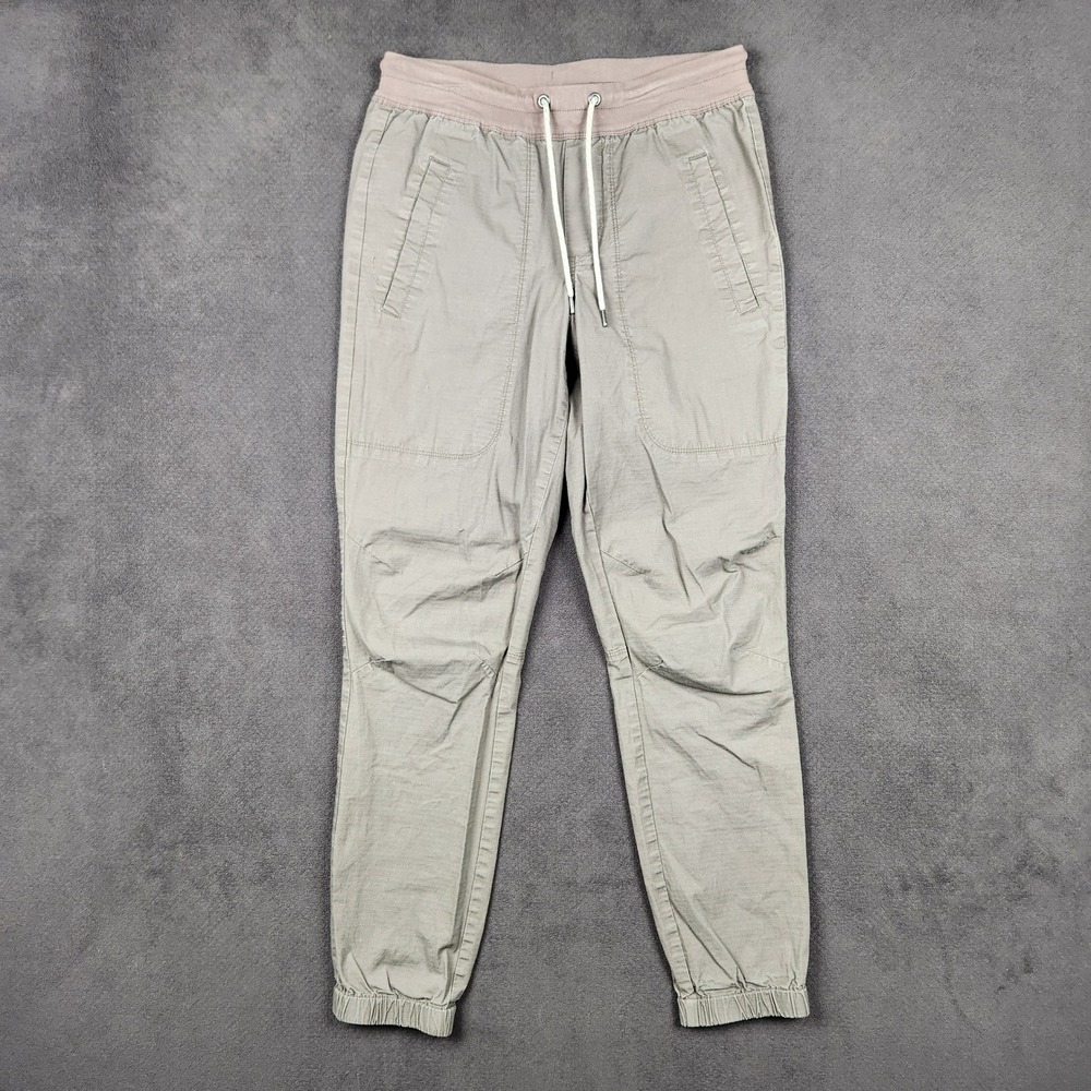 Vuori Ripstop Traveler Jogger Pants Mens Small Khaki Green Cotton Stretch V434